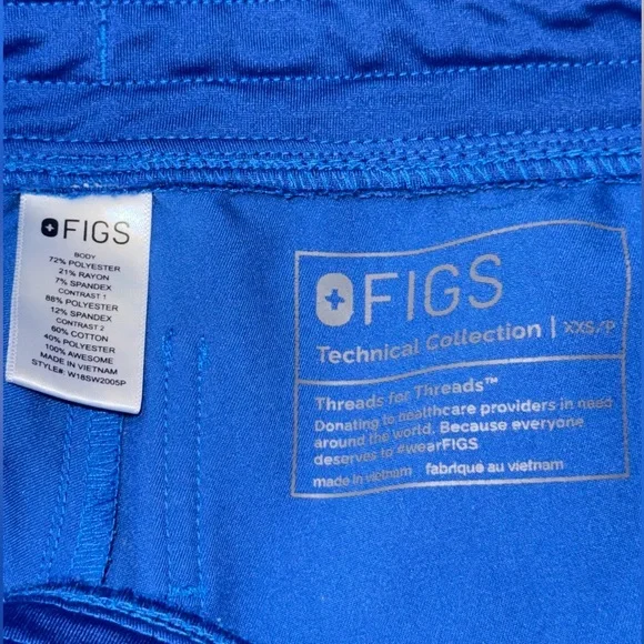 Figs women’s royal blue Zamora jogger scrub pants - Picture 3 of 3